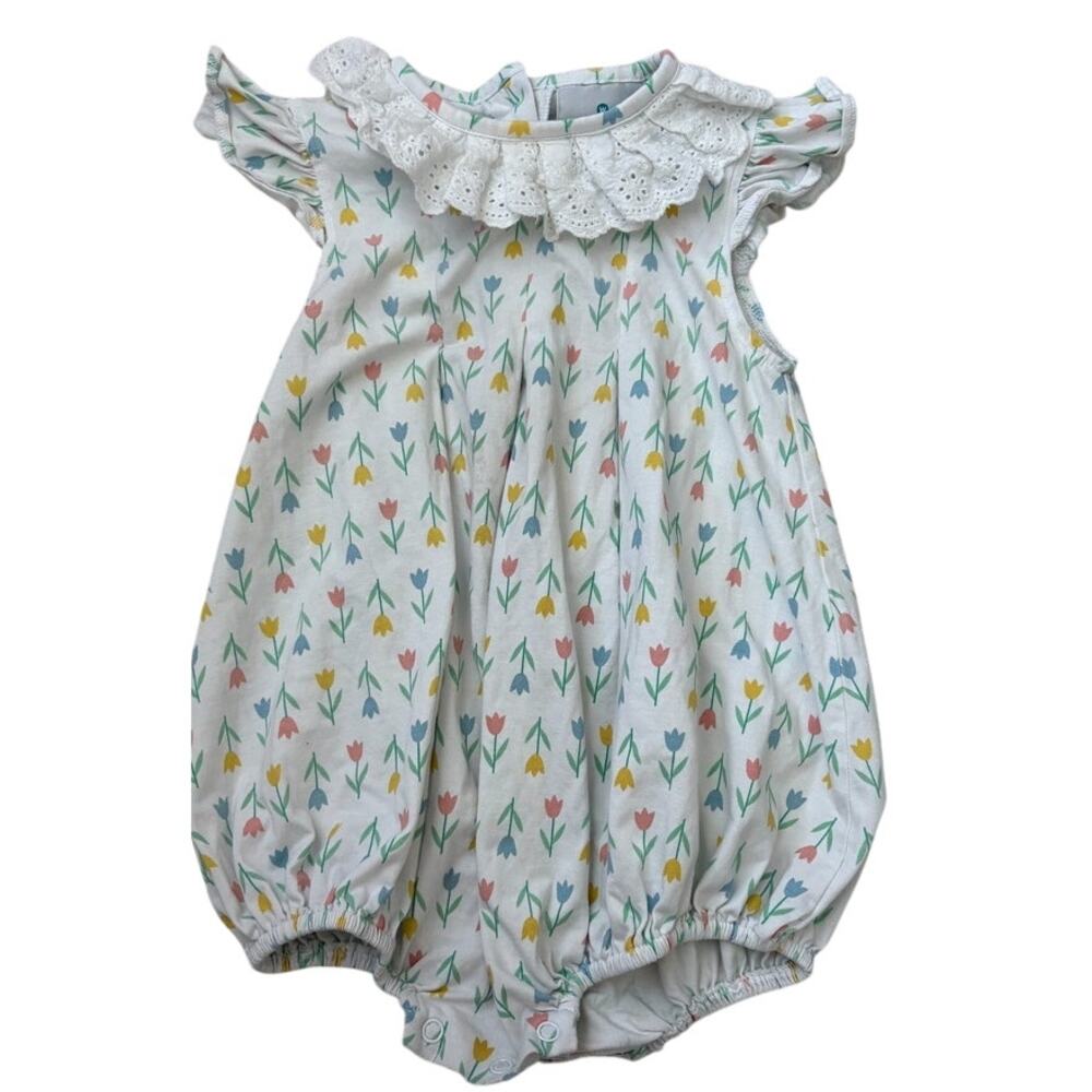 Baby Girl Castles & Crowns Tulip Print Bubble Size 2T